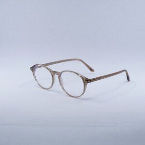 🕶️ New Tom Ford FT5753-B 045 Eyeglasses - Transparent Brown Frame 51mm